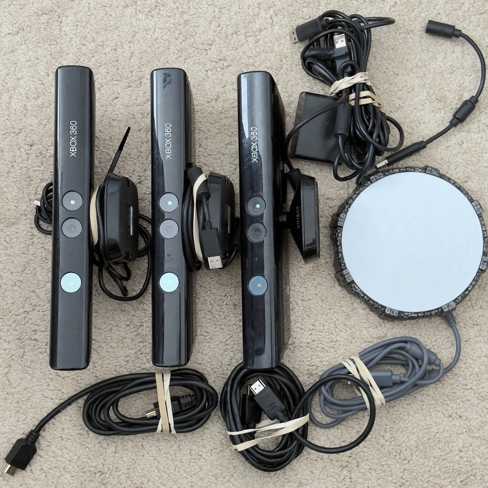 Xbox 360 Kinect Motion Sensors Lot of 3 + Skylanders Swap Force Portal UNTESTED